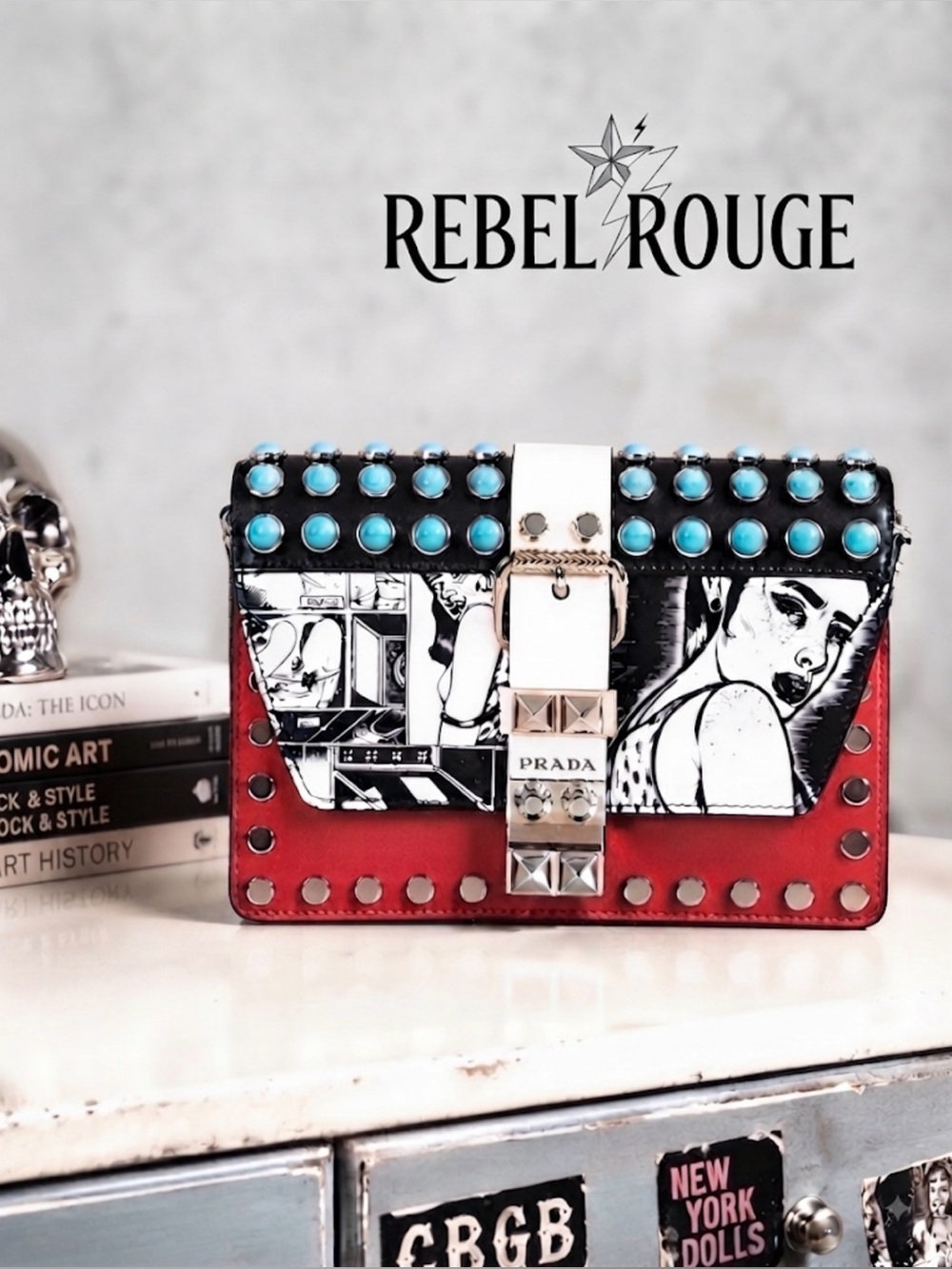✨ LIMITED EDITION PRADA COMIC ELEKTRA STUDDED LUXURY CROSSBODY BAG ✨